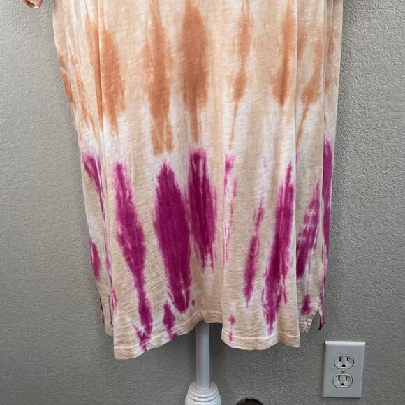 Z Supply Delta Sahara Tie Dye Mini T-Shirt Dress Short Sleeve Medium NWT - Picture 7 of 15